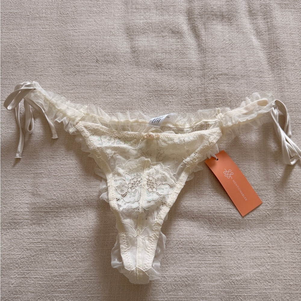 Elegant Cream Lace Panties